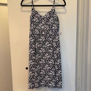 Gap Navy Floral Fit and Flare Sundress